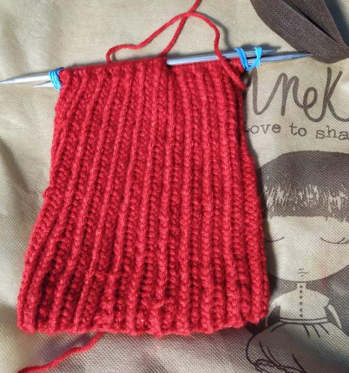 Progress on the Wobbly hat