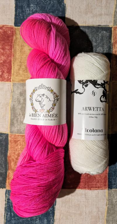 Hot pink socks yarn