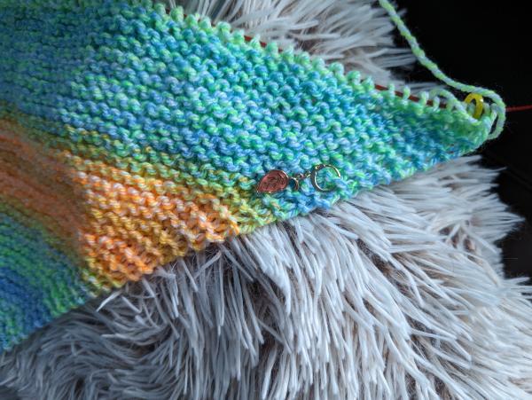 Garter blanket progress