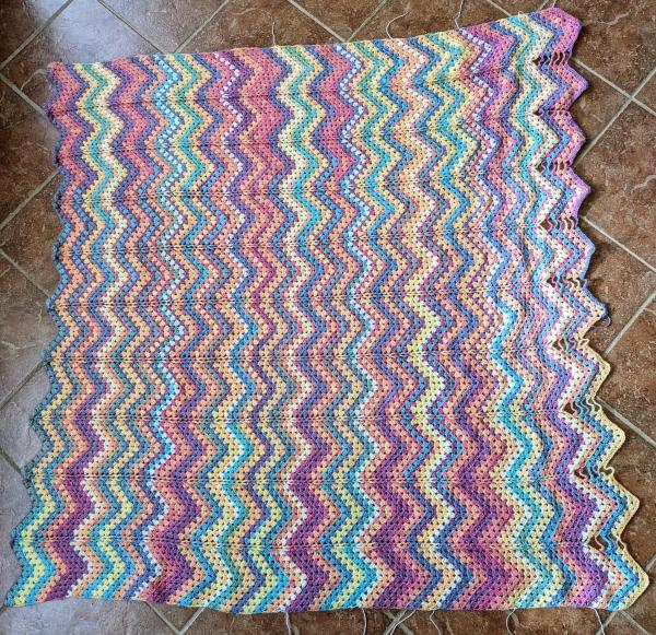 Rainbow ripple blanket