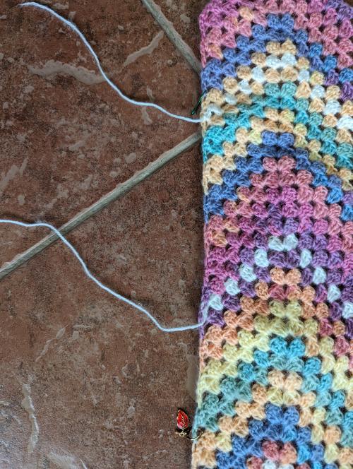 Rainbow ripple blanket